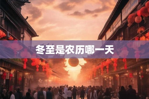 冬至是农历哪一天