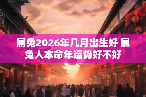 属兔2026年几月出生好 属兔人本命年运势好不好