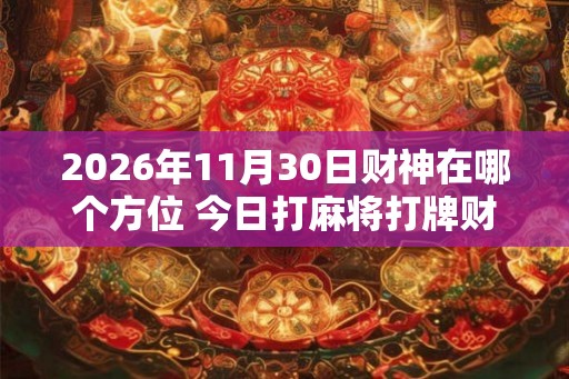 2026年11月30日财神在哪个方位 今日打麻将打牌财运方位