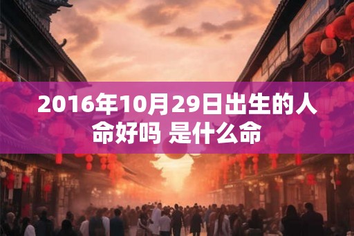 2016年10月29日出生的人命好吗 是什么命