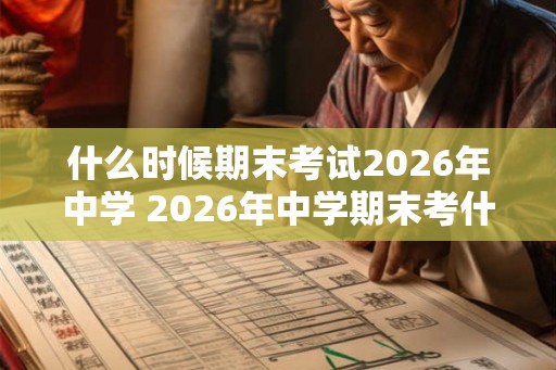 什么时候期末考试2026年中学 2026年中学期末考什么时候