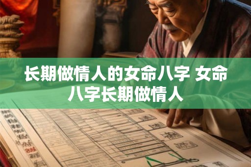 长期做情人的女命八字 女命八字长期做情人