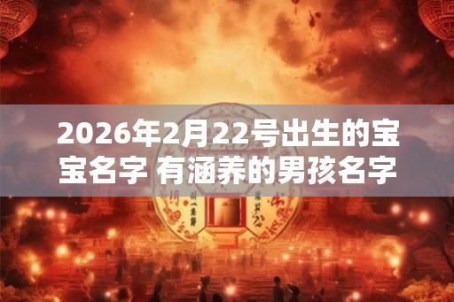 2026年2月22号出生的宝宝名字 有涵养的男孩名字