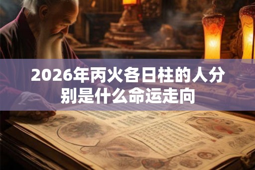 2026年丙火各日柱的人分别是什么命运走向 2026年丙火各日柱的人分别是什么命运走向