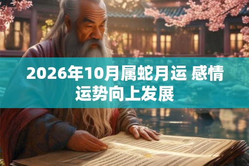 2026年10月属蛇月运 感情运势向上发展