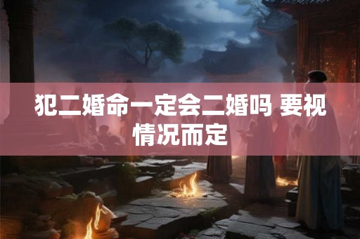 犯二婚命一定会二婚吗 要视情况而定
