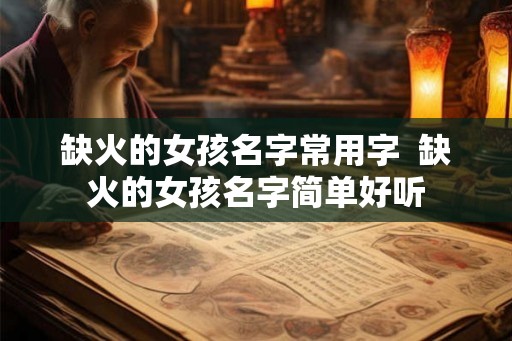 缺火的女孩名字常用字  缺火的女孩名字简单好听