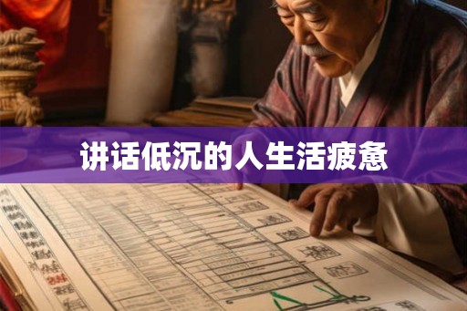 讲话低沉的人生活疲惫