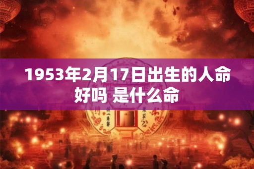 1953年2月17日出生的人命好吗 是什么命