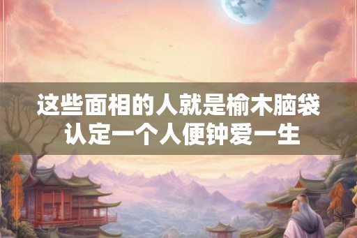 这些面相的人就是榆木脑袋 认定一个人便钟爱一生