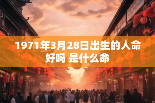 1971年3月28日出生的人命好吗 是什么命
