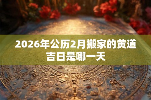2026年公历2月搬家的黄道吉日是哪一天