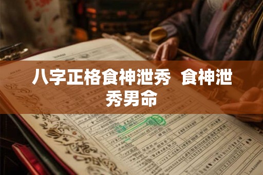 八字正格食神泄秀  食神泄秀男命