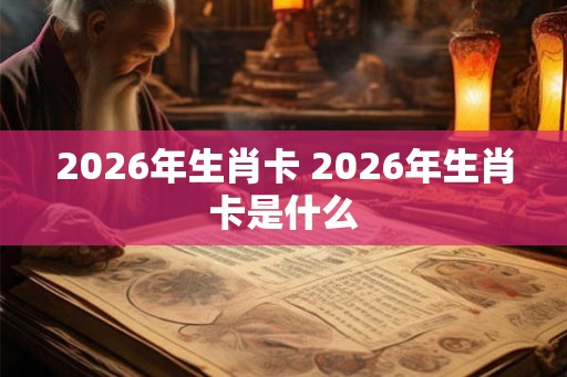 2026年生肖卡 2026年生肖卡是什么