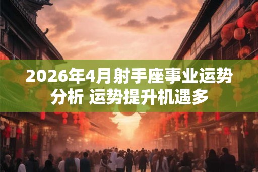 2026年4月射手座事业运势分析 运势提升机遇多