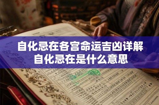 自化忌在各宫命运吉凶详解 自化忌在是什么意思