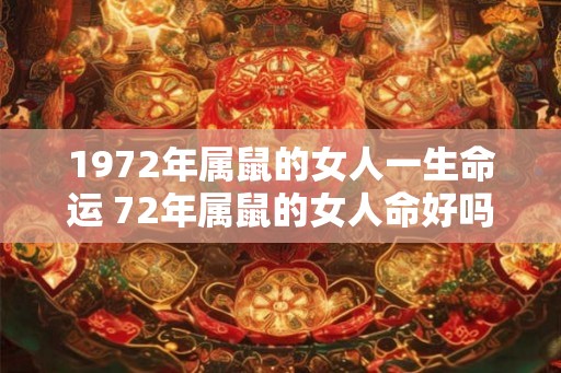 1972年属鼠的女人一生命运 72年属鼠的女人命好吗