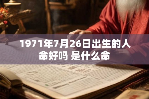1971年7月26日出生的人命好吗 是什么命
