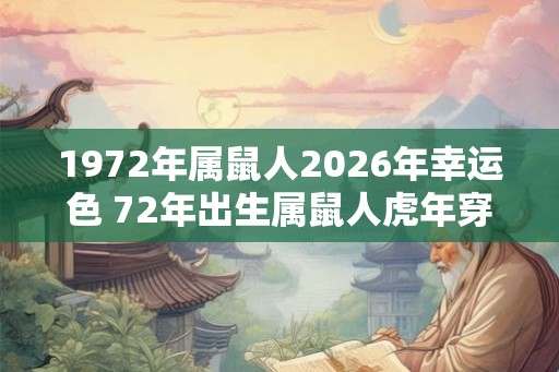 1972年属鼠人2026年幸运色 72年出生属鼠人虎年穿什么颜色衣服好