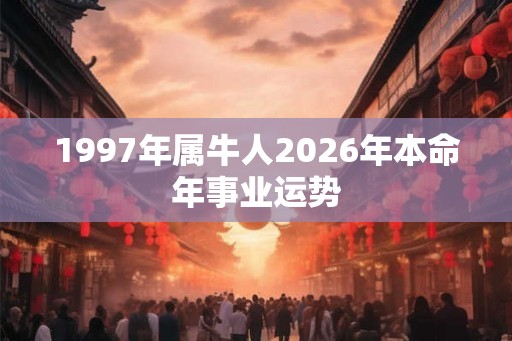 1997年属牛人2026年本命年事业运势
