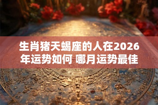 生肖猪天蝎座的人在2026年运势如何 哪月运势最佳