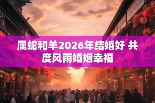 属蛇和羊2026年结婚好 共度风雨婚姻幸福