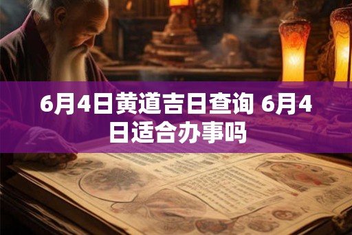 6月4日黄道吉日查询 6月4日适合办事吗