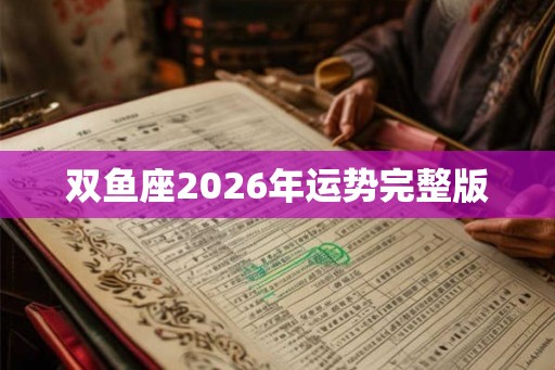 双鱼座2026年运势完整版