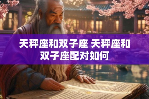 天秤座和双子座 天秤座和双子座配对如何