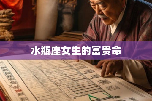 水瓶座女生的富贵命