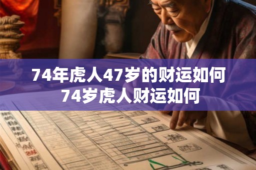 74年虎人47岁的财运如何 74岁虎人财运如何