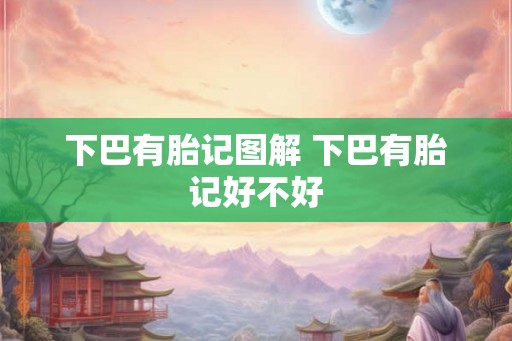 下巴有胎记图解 下巴有胎记好不好