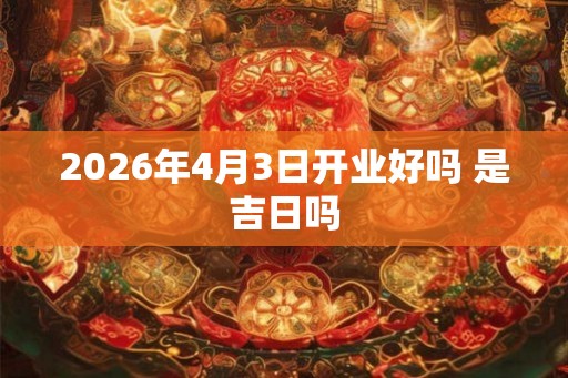 2026年4月3日开业好吗 是吉日吗