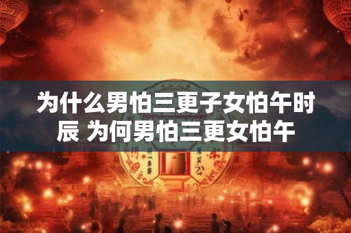 为什么男怕三更子女怕午时辰 为何男怕三更女怕午 为什么男怕三更子女怕午时辰 为何男怕三更女怕午