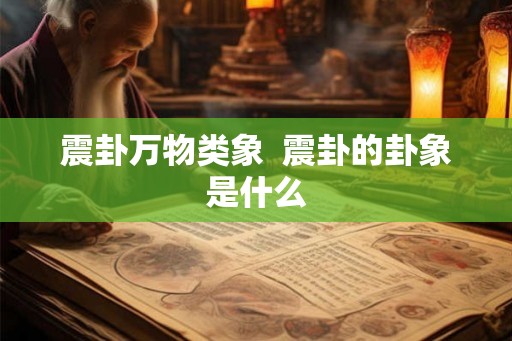 震卦万物类象  震卦的卦象是什么