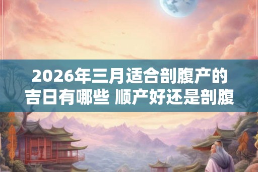 2026年三月适合剖腹产的吉日有哪些 顺产好还是剖腹产好