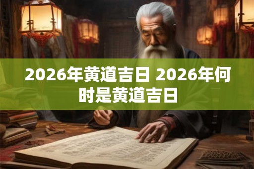 2026年黄道吉日 2026年何时是黄道吉日
