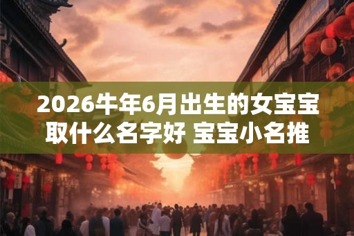 2026牛年6月出生的女宝宝取什么名字好 宝宝小名推荐