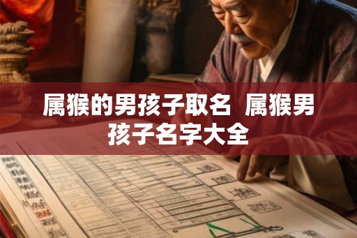 属猴的男孩子取名  属猴男孩子名字大全