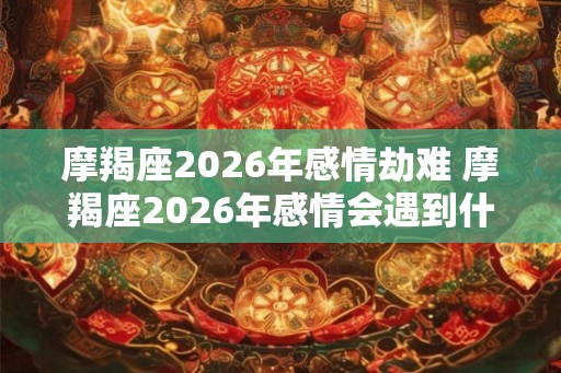 摩羯座2026年感情劫难 摩羯座2026年感情会遇到什么问题