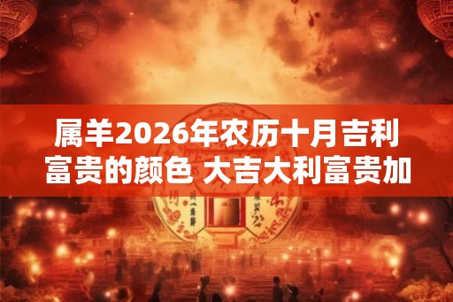 属羊2026年农历十月吉利富贵的颜色 大吉大利富贵加身