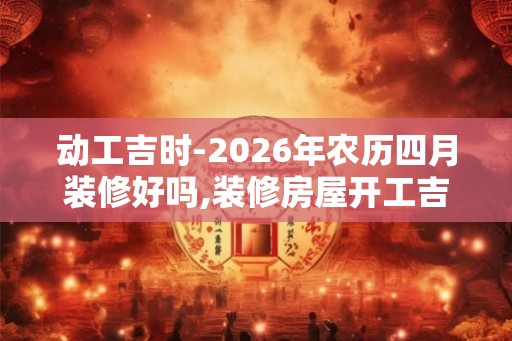 动工吉时-2026年农历四月装修好吗,装修房屋开工吉日表