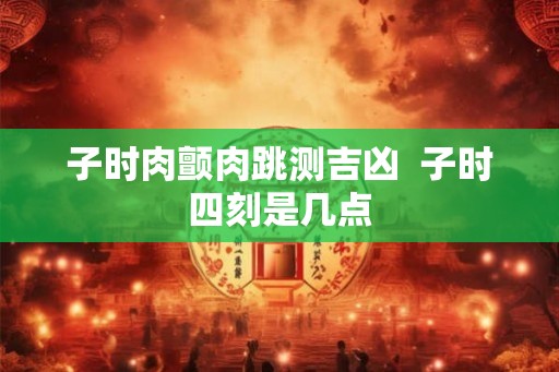 子时肉颤肉跳测吉凶  子时四刻是几点