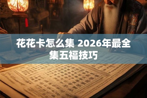 花花卡怎么集 2026年最全集五福技巧