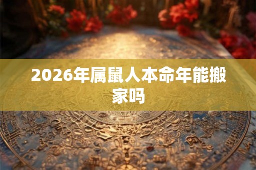 2026年属鼠人本命年能搬家吗