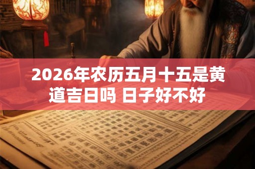 2026年农历五月十五是黄道吉日吗 日子好不好