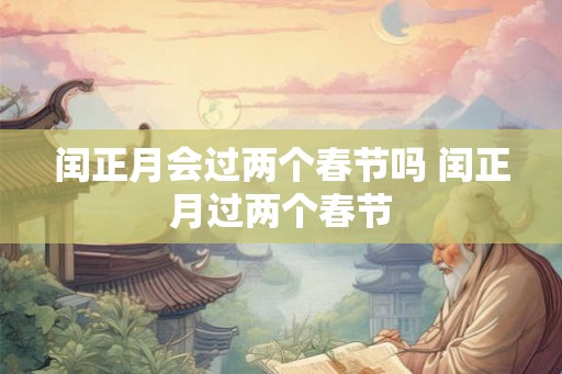 闰正月会过两个春节吗 闰正月过两个春节
