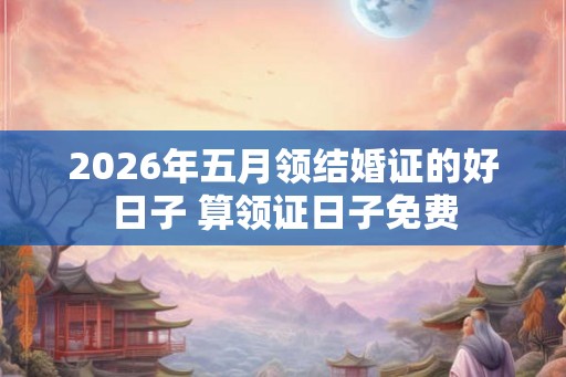 2026年五月领结婚证的好日子 算领证日子免费