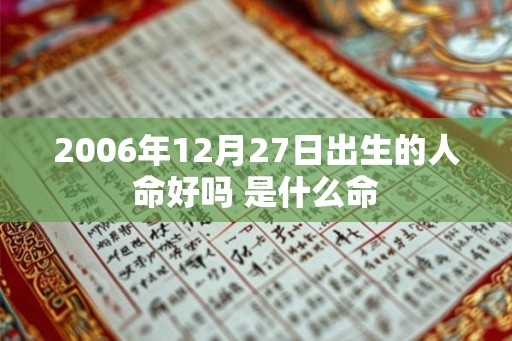 2006年12月27日出生的人命好吗 是什么命