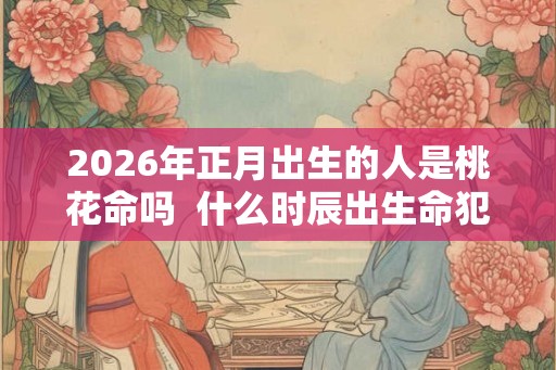 2026年正月出生的人是桃花命吗  什么时辰出生命犯桃花